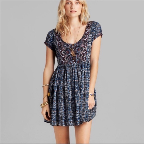 EUC Free People Relaxed Sundown Mini Babydoll Dress Mini Dress - Picture 3 of 17
